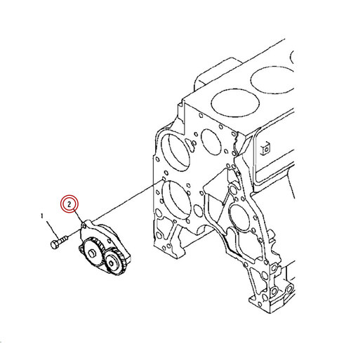 اویل پمپ موتور کوماتسو 6D102