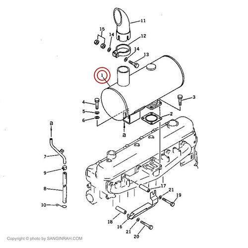 هواکش کامل موتور بیل مکانیکی کوماتسو PC200-1