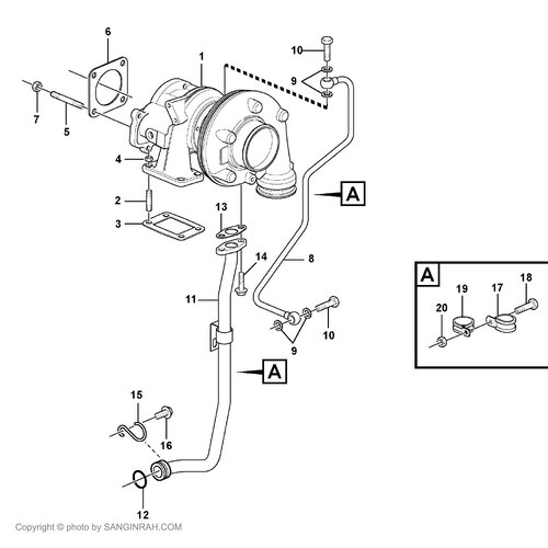 توربو شارژر بیل مکانیکی ولوو EC 210 BLC
