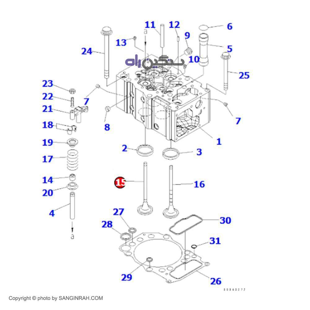 سوپاپ هوا موتور کوماتسو 6D 170 E-5