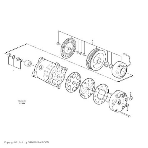 کمپرسور کولر لودر ولوو L90E