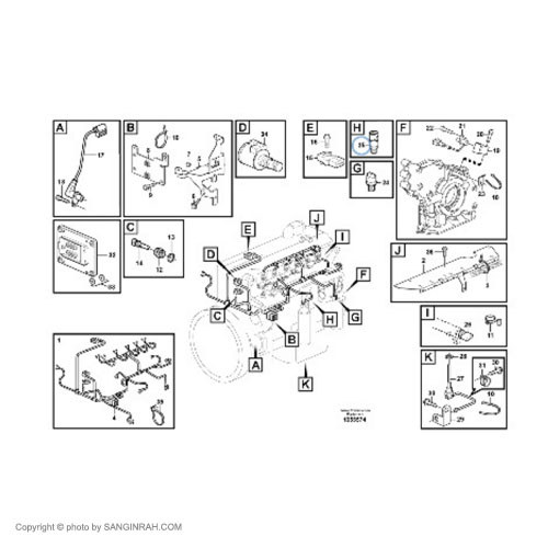 سنسور فشار سوخت لودر ولوو L120E