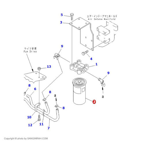 فیلتر گازوئیل لودر کوماتسو WA 470-3
