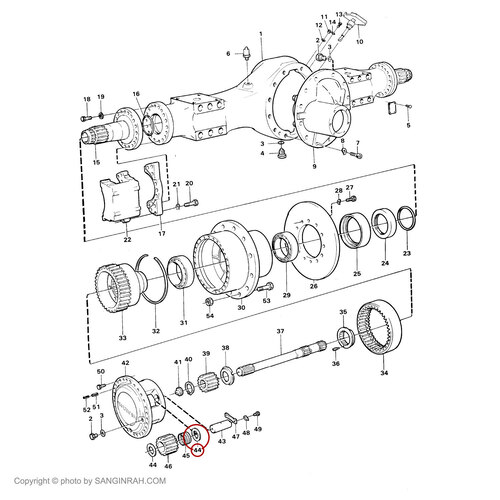 واشر چرخ لودر ولوو L120BM