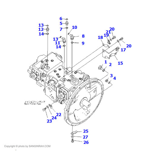 پمپ مادر بیل مکانیکی کوماتسو PC200-8