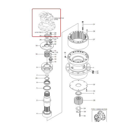 پمپ گردان بیل مکانیکی هیوندا R220LC-9S