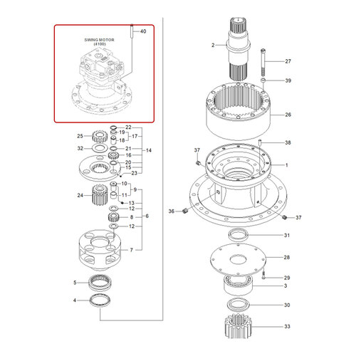 پمپ گردان بیل مکانیکی هیوندا R300LC-9SH