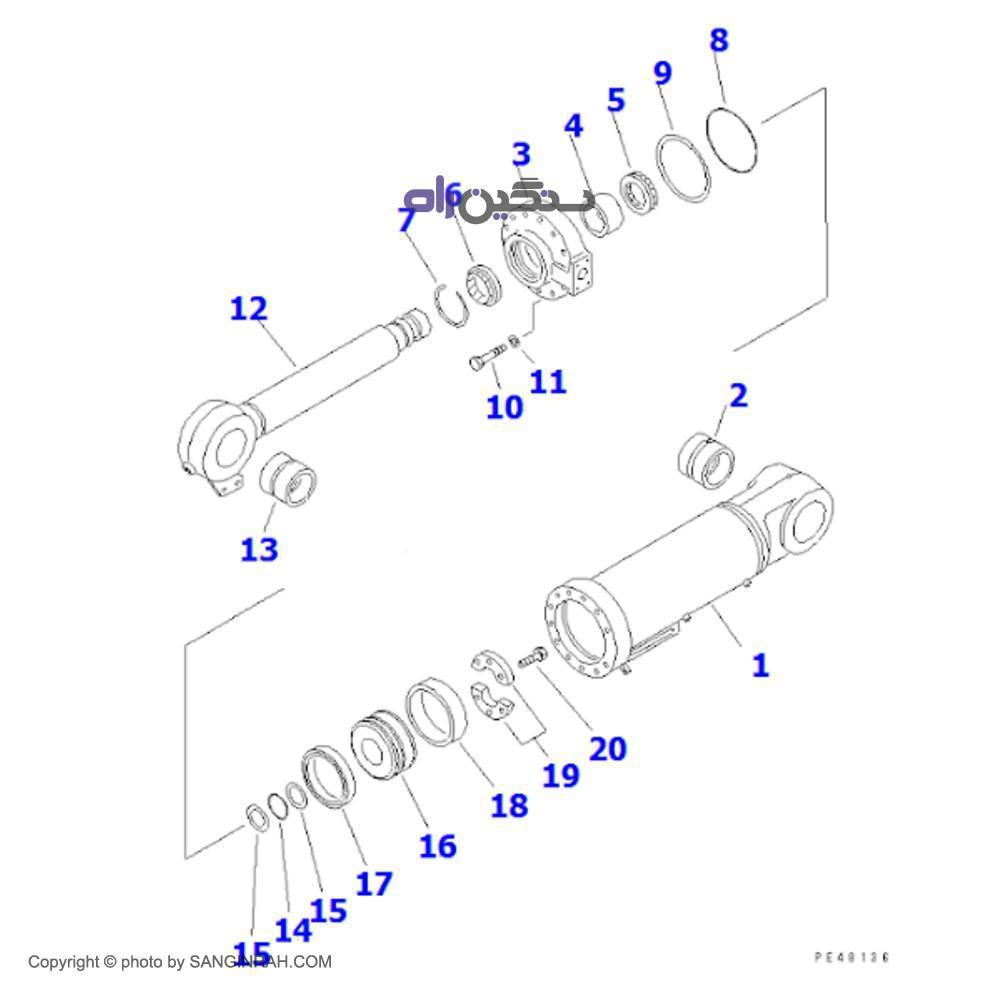 کیت جک خالی کن لودر کوماتسو WA 470-3