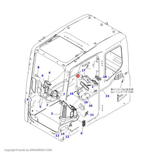 مانیتور بیل مکانیکی کوماتسو PC200-7
