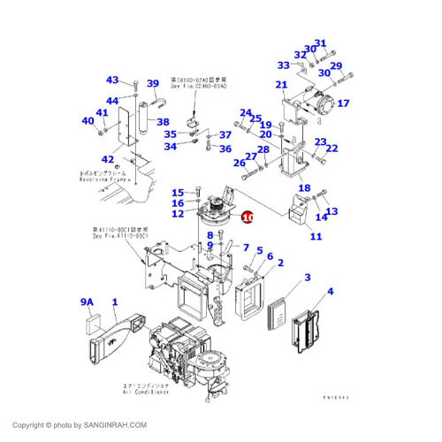 فن کولر کابین بیل مکانیکی کوماتسو PC200-7