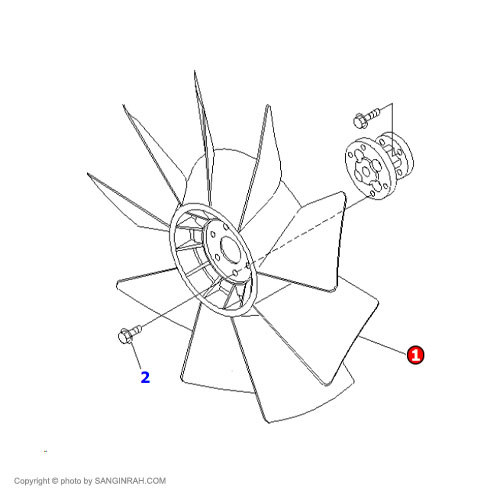 پروانه موتور موتور کوماتسو 6D102