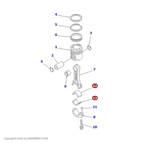 یاتاقان متحرک لودر کوماتسو WA 470-3