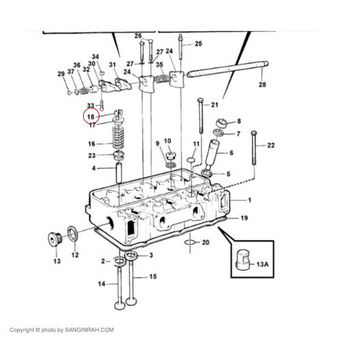 خار سوپاپ لودر ولوو 4400