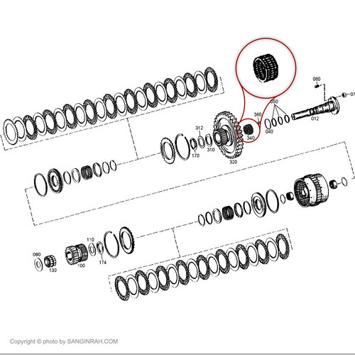 بلبرینگ سوزنی پشت دنده گیربکس زد اف ZF 6WG200