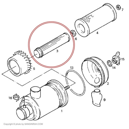 فیلتر هواکش بیل مکانیکی هپکو A900