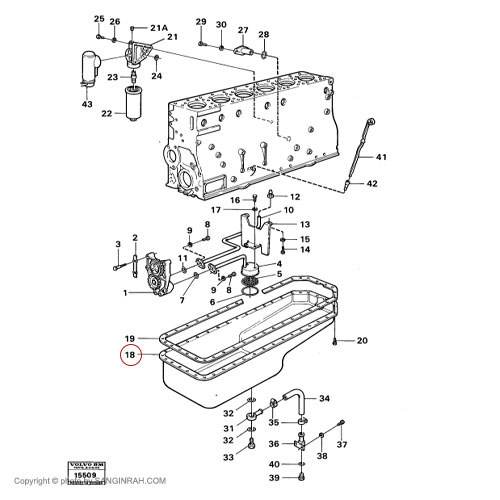 کارتل روغن موتور لودر ولوو 4400