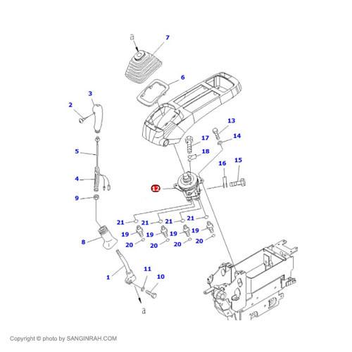 شیر لیور بیل مکانیکی کوماتسو PC200-7