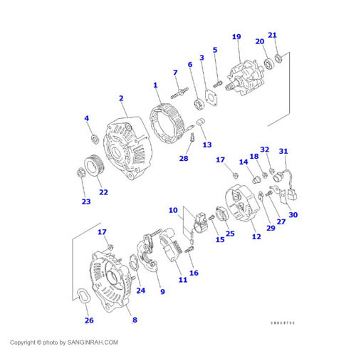 دینام بیل مکانیکی کوماتسو PC200-7