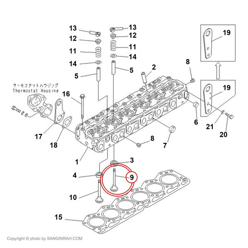 سوپاپ دود و هوا بیل مکانیکی کوماتسو PC200