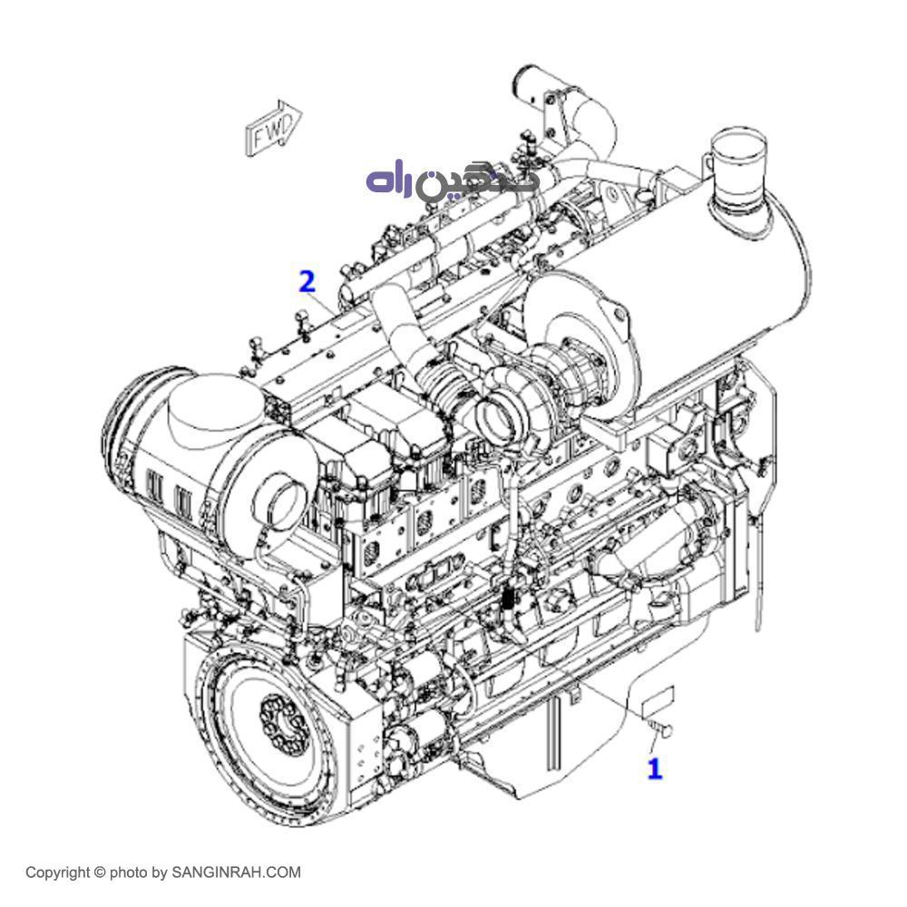 موتور کامل کوماتسو 6D 170 E-5