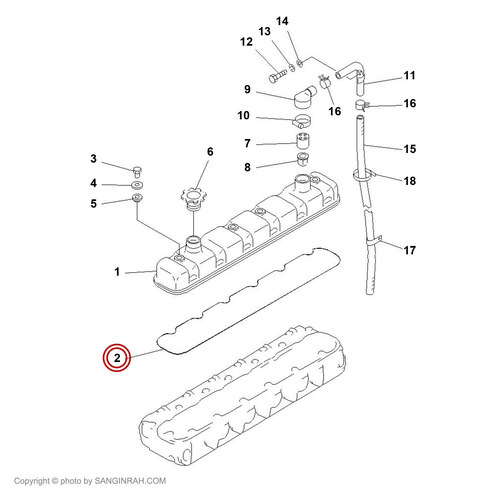 اورینگ درب سوپاپ بیل مکانیکی کوماتسو PC 200