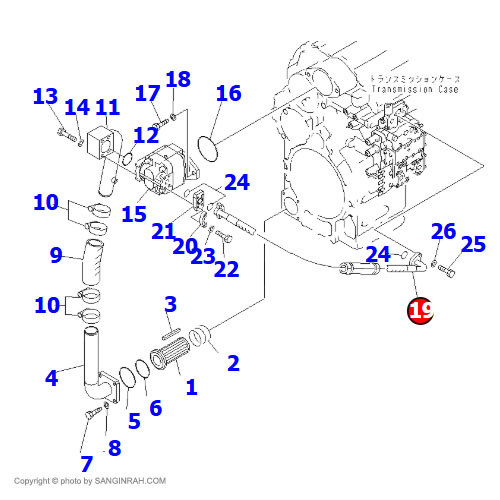 جنت مکش روغن گیربکس لودر کوماتسو WA 470-3