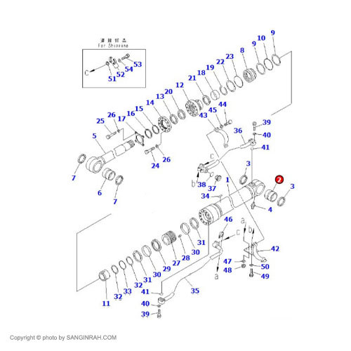 بوش ته جک بالابر بیل مکانیکی کوماتسو PC400-7