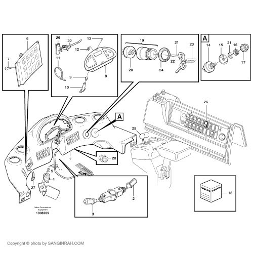 سوئیچ استارت لودر ولوو L90E