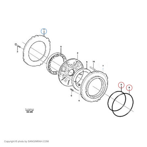سیل ترمز چرخ لودر ولوو L120E