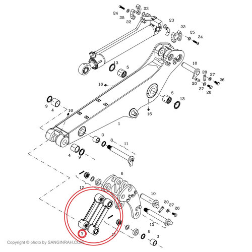صلیبی باکت بیل مکانیکی هپکو A900