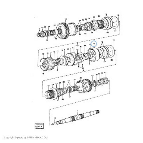 قابلمه ای گیربکس لودر ولوو 4500