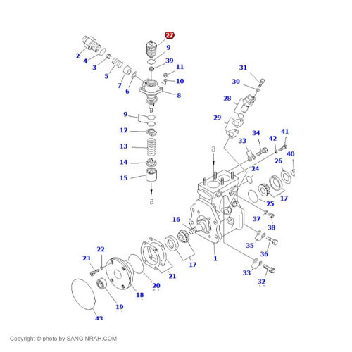 سنسور پمپ انژکتور موتور کوماتسو 6D125 E3