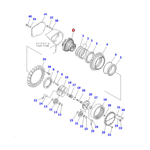 پمپ حرکت بیل مکانیکی کوماتسو PC300-7