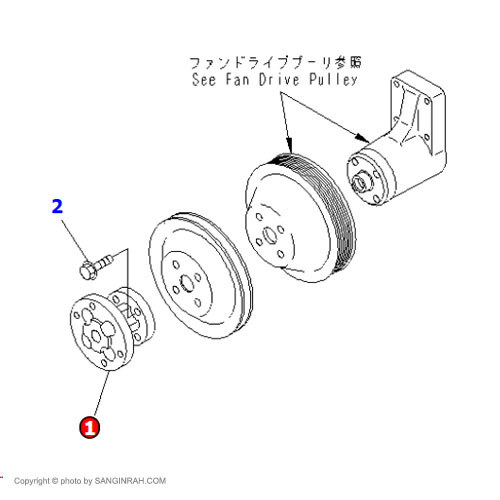 المینیومی پشت پروانه بیل مکانیکی کوماتسو PC200-7