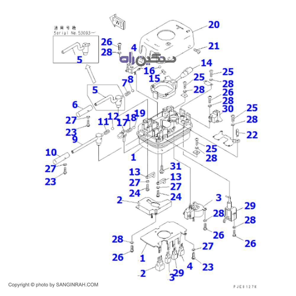 دسته دنده لودر کوماتسو WA 470-3
