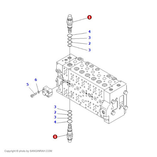 فشار شکن اصلی بیل مکانیکی کوماتسو PC200-7