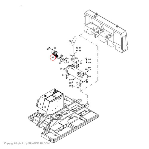 حصیری اگزوز بیل مکانیکی هپکو HE100