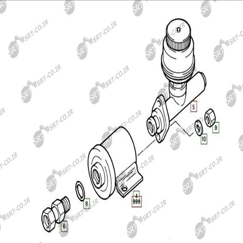 سیلندر ترمز گردان بیل مکانیکی هپکو 912