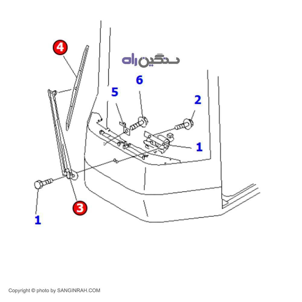 بازو و تیغه برف پاک کن لودر کوماتسو WA 470-3