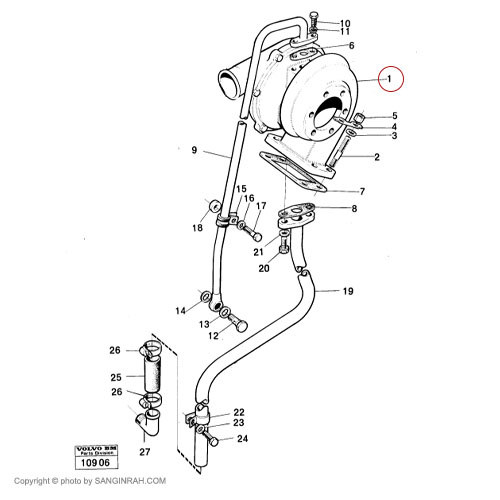 توربوشارژر لودر ولوو 4400