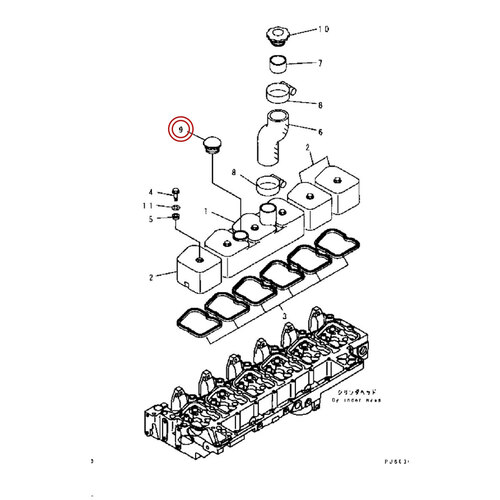 درب روغن موتور کوماتسو 6D102