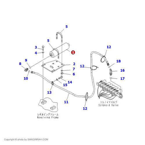 اکومولاتور هیدرولیک بیل مکانیکی کوماتسو PC400-7