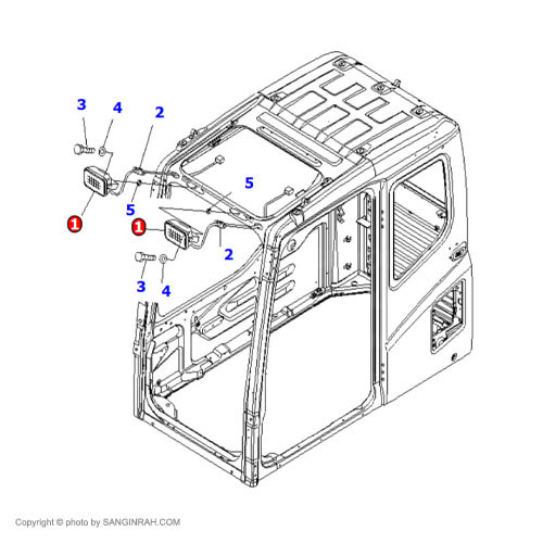 چراغ کار بیل مکانیکی کوماتسو PC200-7