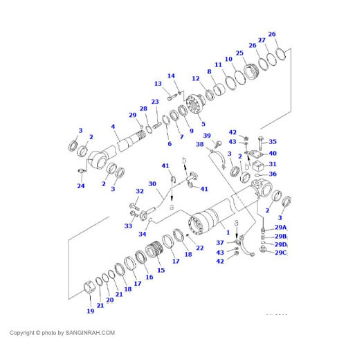 کیت جک استیک بیل مکانیکی کوماتسو PC200-7