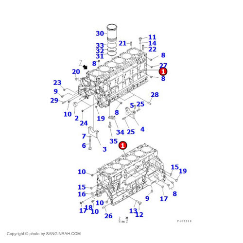 بلوک سیلندر لودر کوماتسو WA 470-3