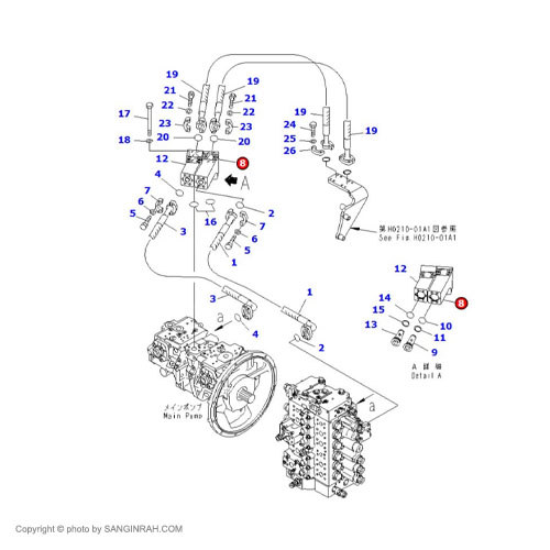 فیلتر هیدرولیک بیل مکانیکی کوماتسو PC200-7