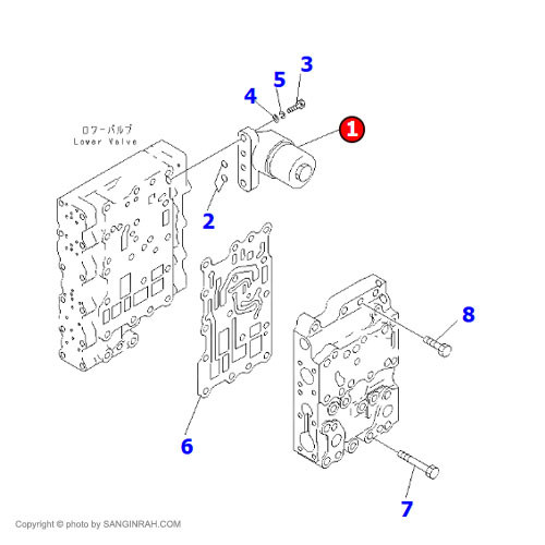فیلتر پایلوت شیر کنترل گیربکس لودر کوماتسو WA 470-3