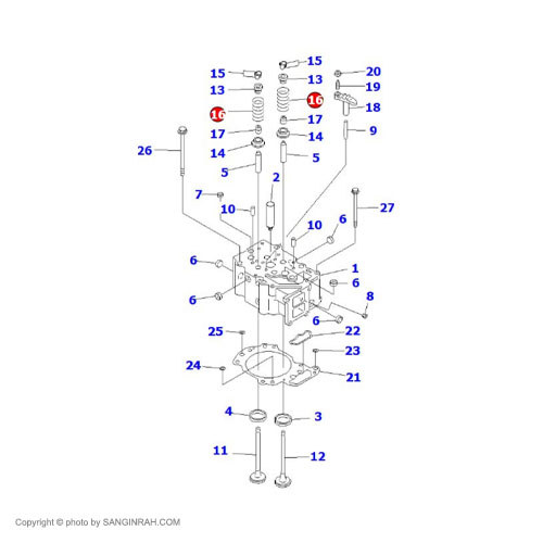 فنر سوپاپ لودر کوماتسو WA 470-3