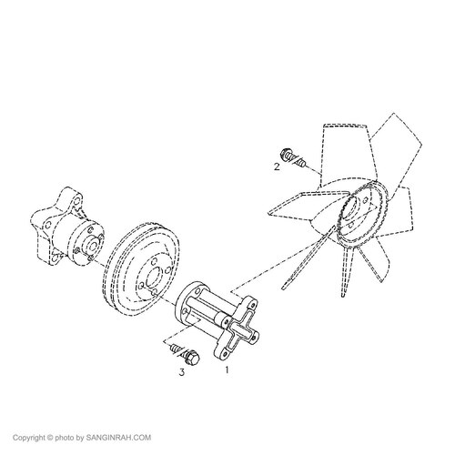 پیچ براکت پروانه موتور لودر هپکو HWL65