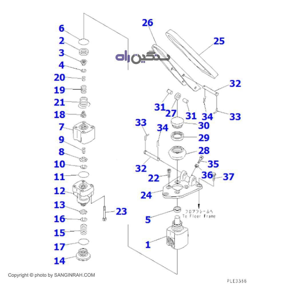 شیر ترمز تاندم لودر کوماتسو WA 470-3